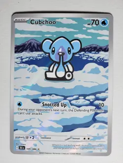 2025 Pokemon SV Black Bolt BLK EN Cubchoo Illustration Rare 109/086 - Image 1