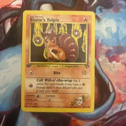 Blaine's Vulpix Common Gym Challenge 066/132 NM 1st edition Pokemon Vintage - Image 1