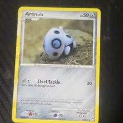 Pokemon Aron 71/123 Mysterious Treasures 50 HP Common Regular Basic English Card - Image 1