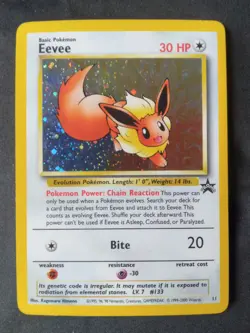 Pokemon TCG Eevee - Holofoil #11 WOTC 2000 Black Star Promo holo - Image 1