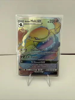 Pokemon Alolan Muk GX Rainbow Rare Holo Sm-Burning Shadows 157/147 220HP - Image 1