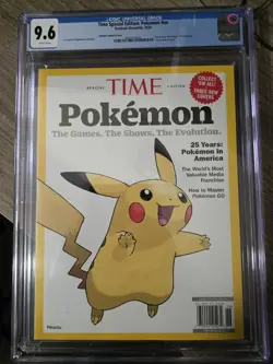 Pokemon Time Magazine 1st Printing Pikachu 9.6 Special Edition 2024 - Image 1