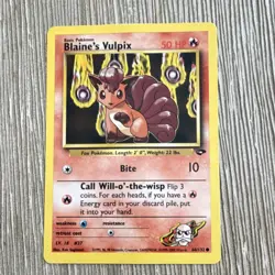 Pokemon Blaine's Vulpix Gym Challenge 66/132 Common Basic 50 HP Regular 2000 - Image 1