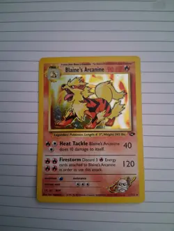Pokemon TCG Blaine's Arcanine Gym Challenge 1/132 Holo Unlimited Holo Rare LP - Image 1