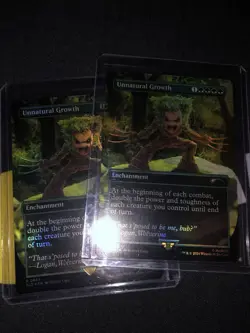 1x Unnatural Growth, Foil, Marvel Wolverine Secret Lair Bonus Card, Magic MTG NM - Image 1