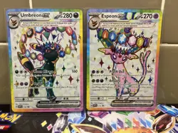 Pokemon TCG - Umbreon ex 176 & Espeon ex 175 Prismatic Evolutions Ultra Rare NM - Image 1
