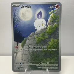 Litwick 101/086 Illustration Rare SV: White Flare Pokemon TCG NM - Image 1