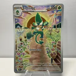 Pokemon TCG Simisage Sv: Black Bolt Illustration Rare Holo 090/086 100 HP - Image 1