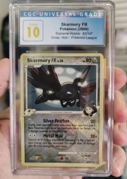 Skarmory FB 83/147 CGC 10 Pristine – Crosshatch Holo Pokemon Supreme Victors - Image 1