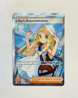Pokemon Lillie’s Determination 169/132 Mega Evolutions Trainer Holo - Image 1