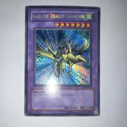Konami Gaia the Dragon Champion LOB-125 Legend Blue Eyes Secret Rare Holo - Image 1