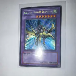 Konami Gaia the Dragon Champion LOB-125 Legend Blue Eyes Secret Rare Holo - Image 3