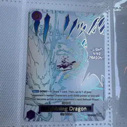 Lightning Dragon R OP15-077 Parallel Manga Kami's Island One Piece Card ENGLISH - Image 1