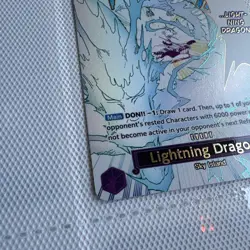 Lightning Dragon R OP15-077 Parallel Manga Kami's Island One Piece Card ENGLISH - Image 3