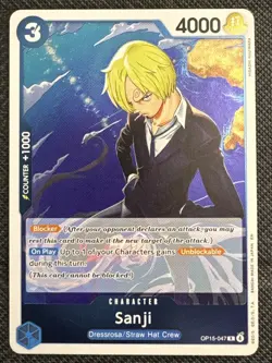 Sanji | OP15-047 NM | R | Adventure On Kami’s Island | One Piece TCG - Image 1