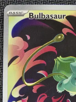 POKEMON TCG BULBASAUR 133/132 HOLO ILLUSTRATION RARE NM MEGA EVOLUTION STAMPED - Image 2