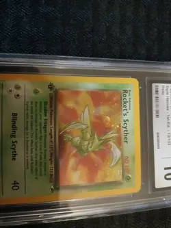 CGC 10 GEM MINT Rocket's Scyther Gym Heroes 1st Edition 13/132 Holo Pokemon Card - Image 3