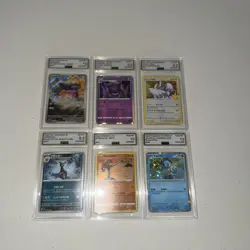 Pokemon Cards X6 AGS Graded Slabs Bundle Lot - Image 1