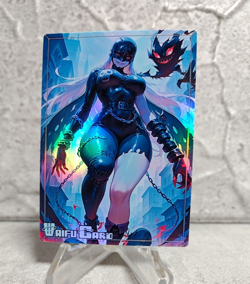 LadyDevimon Trading Card Waifu Goddess Story Anime Girl holo Karte Manga Art - Image 1