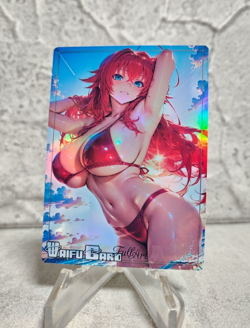 Rias Gremory Trading Card Waifu Goddess Story Anime Girl holo Karte Manga Full - Image 1