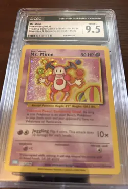 Pokemon Mr. Mime 013/034 Trading Card Game Classic Collection Holo CGC 9.5 - Image 3