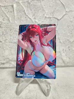 Rias Gremory Trading Card Waifu Goddess Story Anime Girl holo Karte Manga Full - Image 1