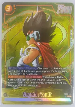 Vegeta "Youth" Super Rare Alt FB08-092: Dragon Ball Super Fusion World Card Game - Image 1