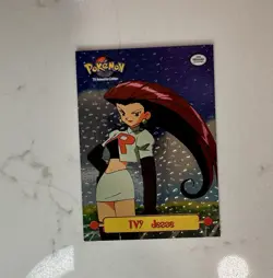 1999 Topps Pokemon Series 1 TV9 Jesse Rainbow Holo Foil Card Textured RARE - Image 1