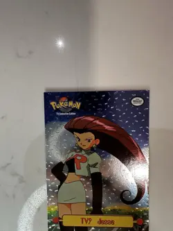 1999 Topps Pokemon Series 1 TV9 Jesse Rainbow Holo Foil Card Textured RARE - Image 3