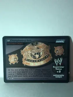 WWE RAW DEAL (2005) UNDISPUTED CHAMPIONSHIP BELT Ultra Rare CCG Foil Card - Image 1