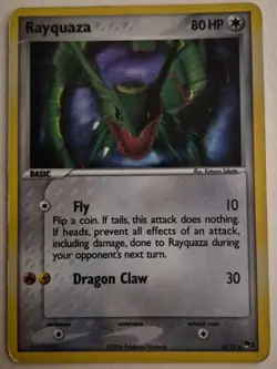 Vintage 2006 Rayquaza 3/17 POP Series 1 Holo Rare Pokemon TCG Card ,HP/Damaged - Image 1