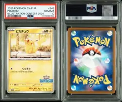 PSA 10 Pikachu Illustration Contest 2024 Promo SV-P #242 Pokemon Card Japanese - Image 1