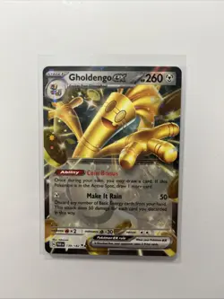 Pokemon TCG Paradox Rift Gholdengo EX 139/182 Double Rare Holo Card NM Condition - Image 1