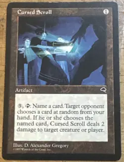 Cursed Scroll Tempest Regular MtG Magic the Gathering - Image 1