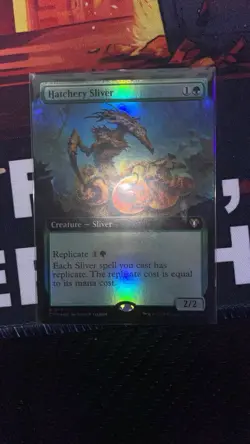 MTG Hatchery Sliver (Extended Art) RARE FOIL Commander Masters CMM #771 NM/MT+ - Image 1