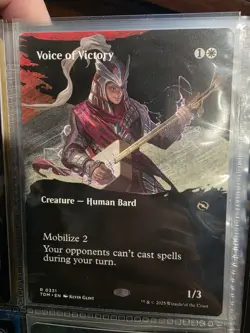 x1 Voice of Victory TDM Tarkir Dragonstorm MTG 331 BORDERLESS FULL ART RARE 1x - Image 1
