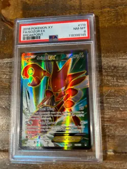 POKEMON 2016 Breakpoint XY Full Art SCIZOR EX #119 PSA 8 RARE - Image 1