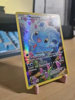Pokemon Manaphy Full Art Holo Black Star Promo Mythical Collection XY113 LP - Image 2