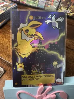 Joltie V Pokiebubies V2 1st Edition Fan Art Chef Ken Lee Pokemon Jolteon 97 - Image 1