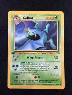 Golbat 34/62 Uncommon 1st Edition Fossil Pokemon TCG WoTC Vintage NP - Image 1