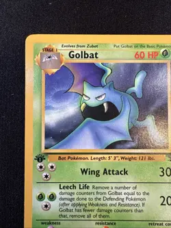 Golbat 34/62 Uncommon 1st Edition Fossil Pokemon TCG WoTC Vintage NP - Image 2