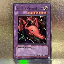 YuGiOh • Twin-Headed Thunder Dragon • MRD-120 • Holo Super Rare • MP - Image 1