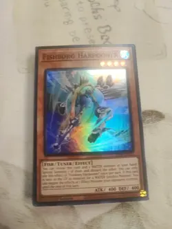 Yugioh! Fishborg Harpooner - LEDE-EN032 - Super Rare - 1st Edition Near Mint, En - Image 1