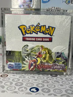 Pokemon TCG Scarlet & Violet Booster Box Sealed Ships in Acrylic Case English - Image 1