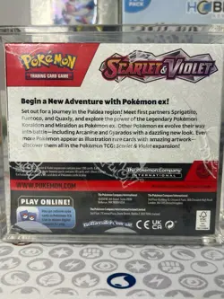 Pokemon TCG Scarlet & Violet Booster Box Sealed Ships in Acrylic Case English - Image 2