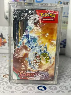 Pokemon TCG Scarlet & Violet Booster Box Sealed Ships in Acrylic Case English - Image 3