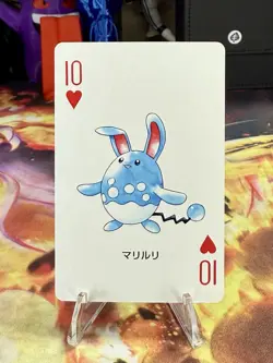 2003 POKEMON SAPPHIRE VERSION PLAYING CARDS 10 Of HEARTS AZUMARRILL - Image 1
