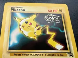 Pikachu Black Star Promo #4 Kids WB Presents Pokemon The First Movie - NM/LP - Image 2