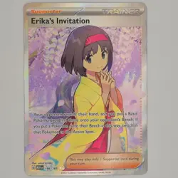 Pokemon TCG Scarlet & Violet 151 Erika's Invitation Full Art Holo NM 196/165 - Image 1