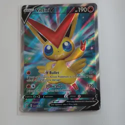 Pokemon Victini V 144/163 Battle Styles Ultra Rare 190 HP Full Art Holo - Image 1
